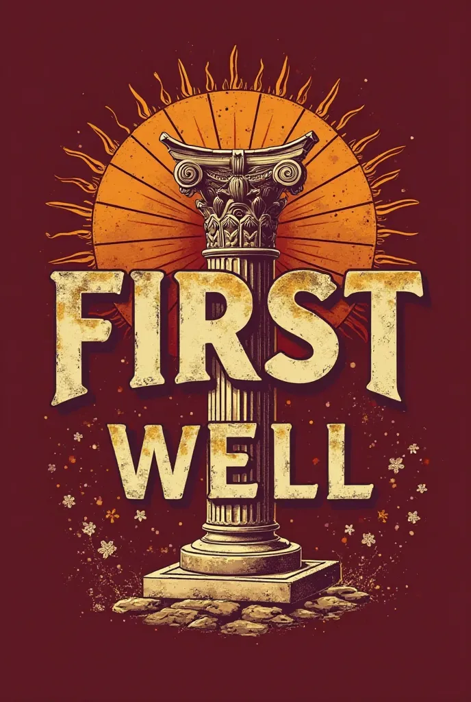 I would like you to create a class t-shirt for me that matches the color burgundy. I want you to highlight the word “first”, and I want you to add the god Apollo who is the Sun god, but was also known as the god of the arts, of the music ,  of the poem ,  ...