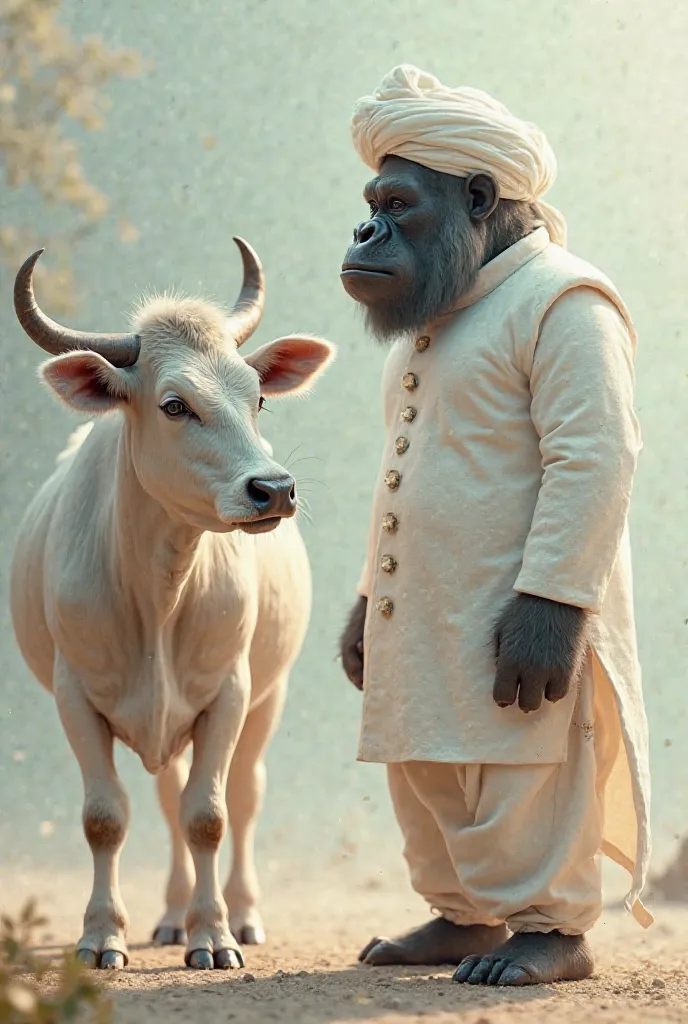 Cow and gorilla white punjabi 