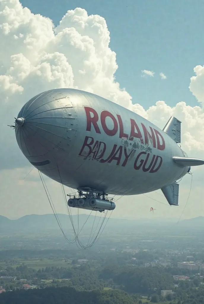 a blimp that says roland bad jayy gud