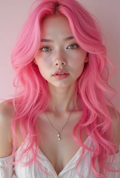 And her pink hair