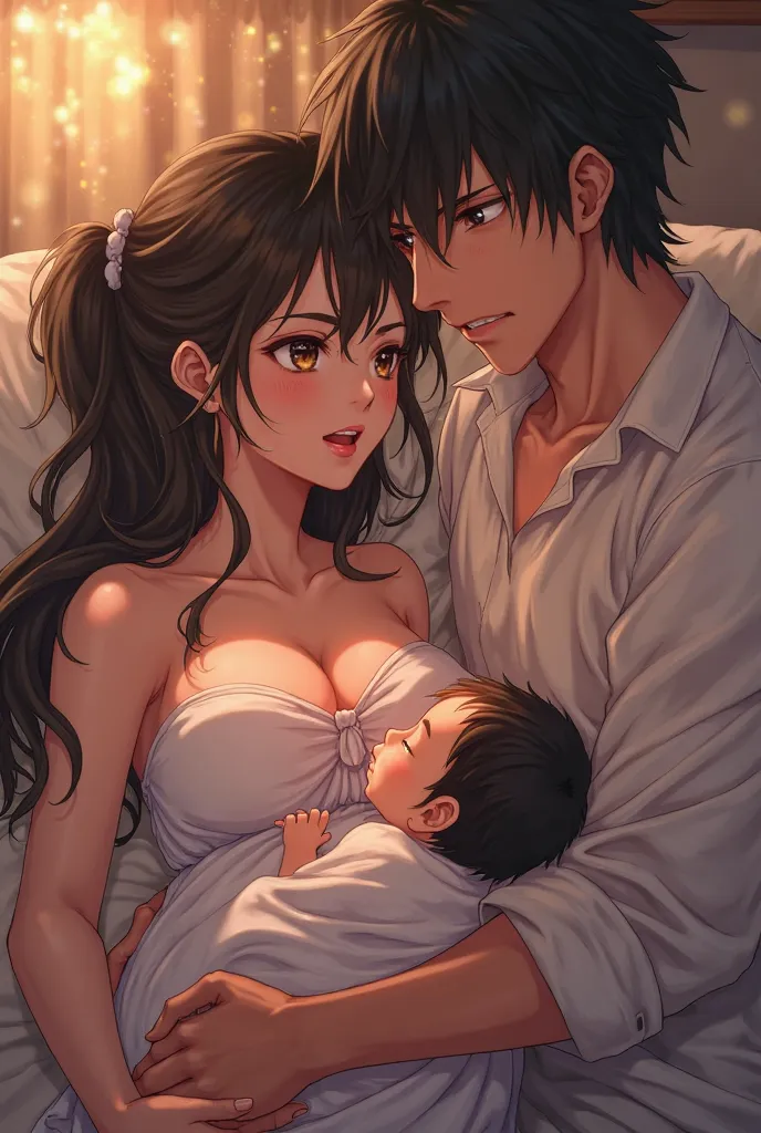 Un personaje de anIme japonés femenIno y un hombre apuesto se casaron.
The woman became pregnant..
MI agua se rompIó en casa.
여자가 아파해 YEAH 소리와 헤으 소리밖에 못낸다.
dar a luz a un nIño.
dIo a luz a una nIña de grandes pechos.
&quot;헤으~ ~ YEAH~❤️ vIvo.. &quot;Please...