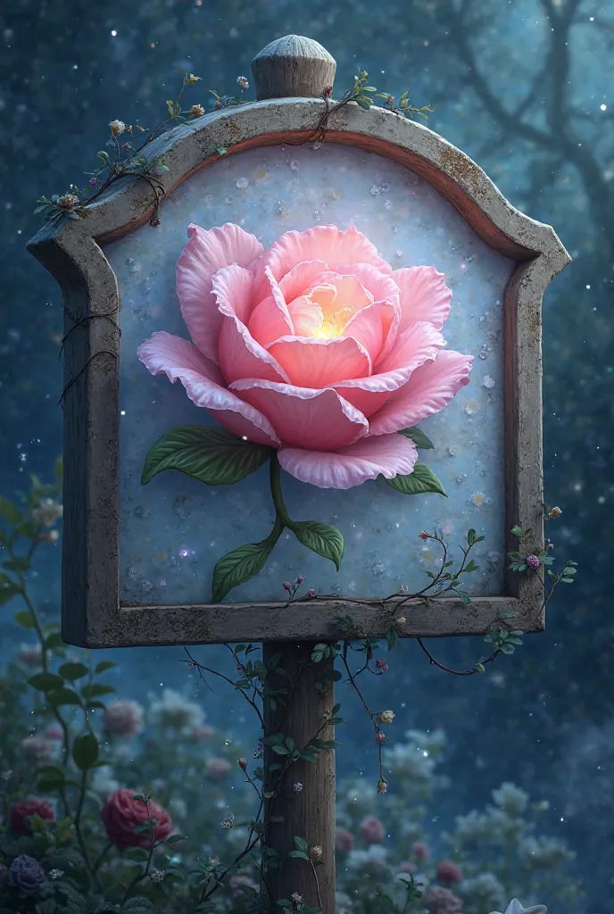 i want a sign with a wish rose on it