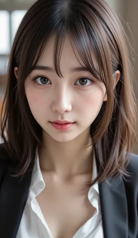 8k,super high definition , Highest quality, masterpiece,rule of thirds,golden ratio,surreal, photos, one woman,( girls on the left:1.3),cute,cute顔, Beautiful Eyes in Every Detail , 細かくexhaustive,mature woman,princess,cowboy shot,smile, black hair, long b...