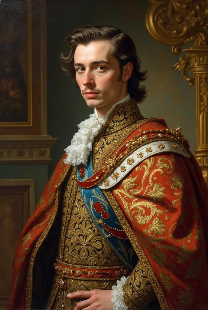  His Imperial Majesty Kazimierz IV Sobieski, The Emperor of the Two Nations Republic, year 1740, A young man with classic beauty, 