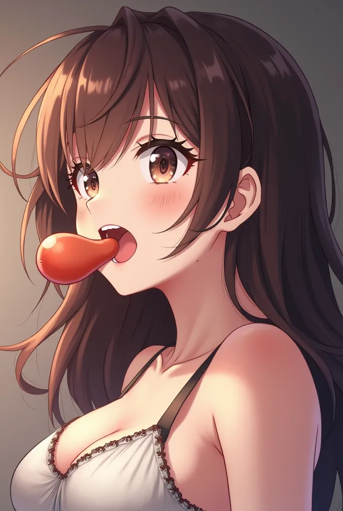 A curvy anime girl with a big juicy penis in her mouth