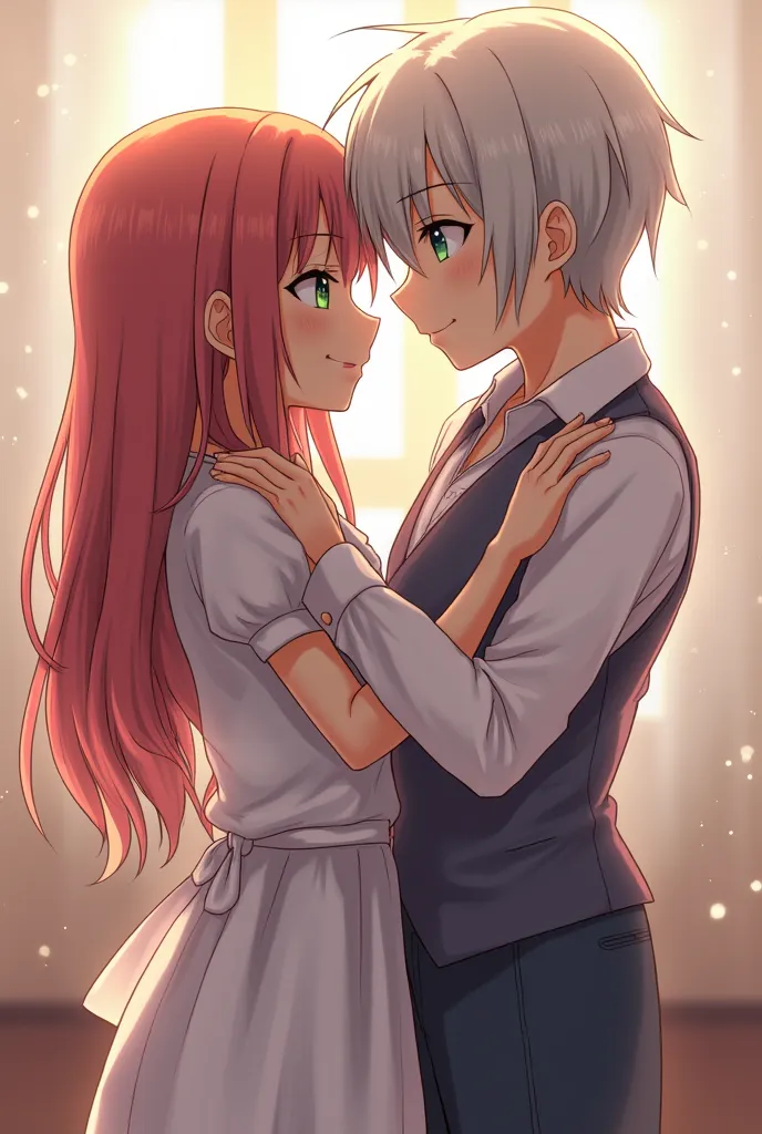 Anime girl and boy having sex