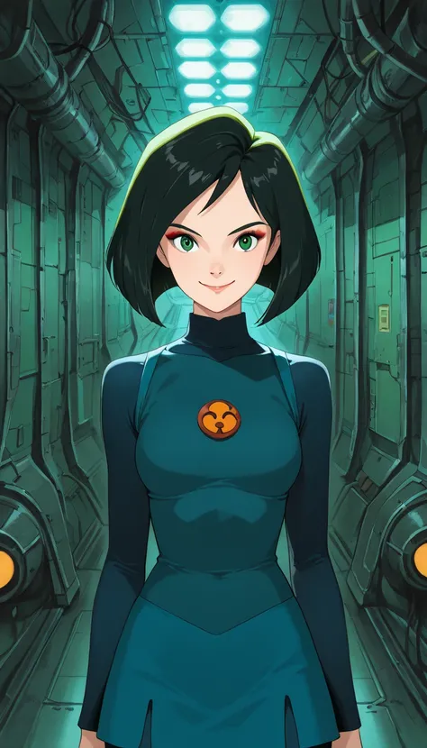 (1girl,Kim Possible Undercover Agent), (extremely detailed CG unit 8k wallpaper),(master part), (best quality), (ultra detail), (best illustration),(ghibli_style), cowboy shot, standing, facing viewer, looking at viewer, perfect face, perfect eyes, perfect...