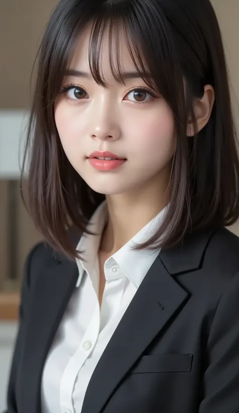 8k,super high definition , Highest quality, masterpiece,rule of thirds,golden ratio,surreal, photos, one woman,( girls on the left:1.3),cute,cute顔, Beautiful Eyes in Every Detail , 細かくexhaustive,mature woman,princess,cowboy shot,smile, black hair, long b...