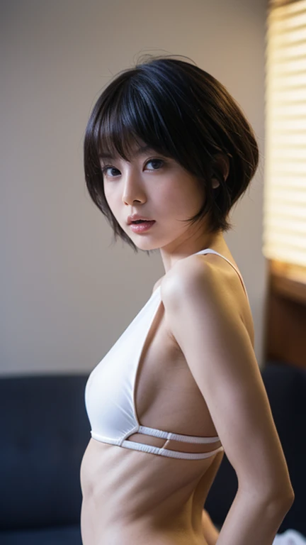 ((Cinema Lighting),(natural light),(High Artistic Quality),( artistic),( Genuineと見分けがつかない ), nsfw, RAW photo,Genuine,Genuine,Hi-Res,RAW photo, masterpiece, beautiful, one girl,  girl with a cute face like a Japanese idol、((Baby Face、Small face:1.8、 Shiny L...