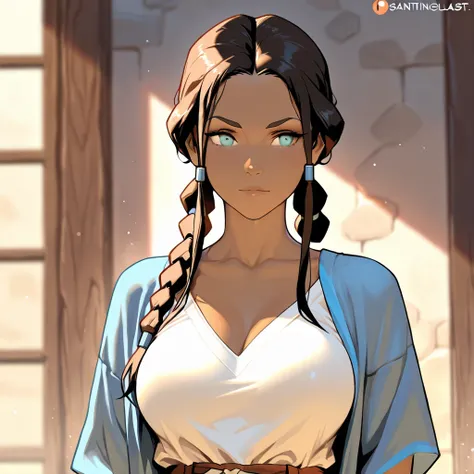 Stunningly attractive woman, Katara, Avatar: The Last Airbender, High Resolution, Masterpiece, glistening, impeccable physical shape, casual clothing, different hairstyles, different clothing, different clothing styles, different clothing, Solo, 1girl, 