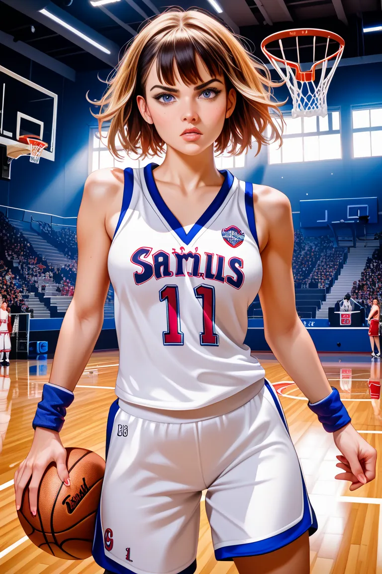 girl、basketball uniform