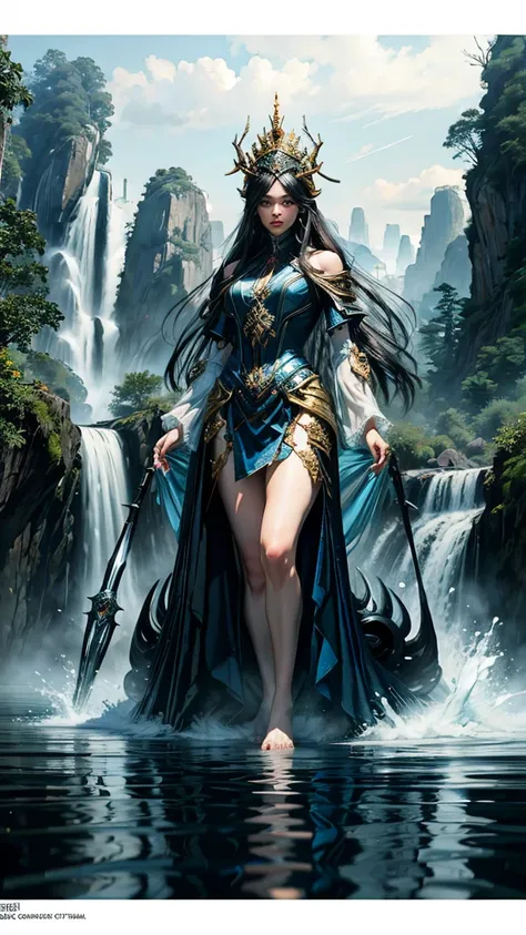 Full body image ((full body view)) (Top Quality, 8k), splash art, a ((beautiful)) Insanely detailed centered portrait of white queen standing on chessboard, avant-garde, intricate, runway fashion, ethereal, extreme detail, 8k, ultra hd, hyper detailed, joh...