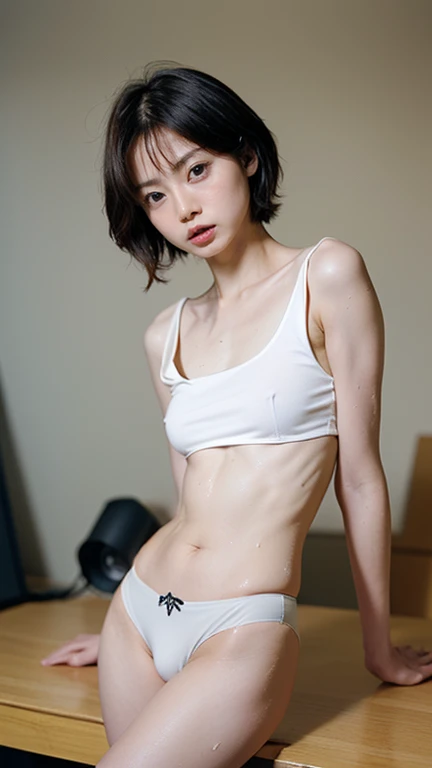 ((Cinema Lighting),(natural light),(High Artistic Quality),( artistic),( Genuineと見分けがつかない ), nsfw, RAW photo,Genuine,Genuine,Hi-Res,RAW photo, masterpiece, beautiful, one girl,  girl with a cute face like a Japanese idol、((Baby Face、 cool face、Small face:1...