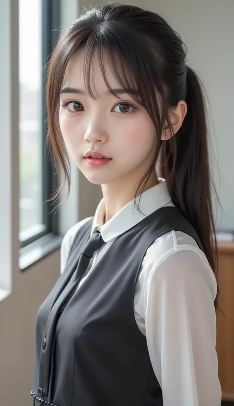 8k,super high definition , Highest quality, masterpiece,rule of thirds,golden ratio,surreal, photos, one woman,( girls on the left:1.3),cute,cute顔, Beautiful Eyes in Every Detail , 細かくexhaustive,mature woman,princess,cowboy shot,smile, black hair,Pulled ...