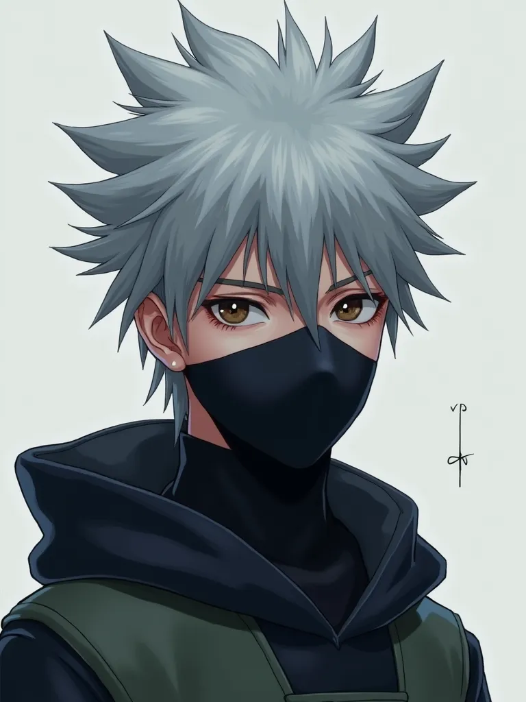 ((best quality)), ((masterpiece)), ( detailed), a seventeen-year-old boy looking like Kakashi Hatake