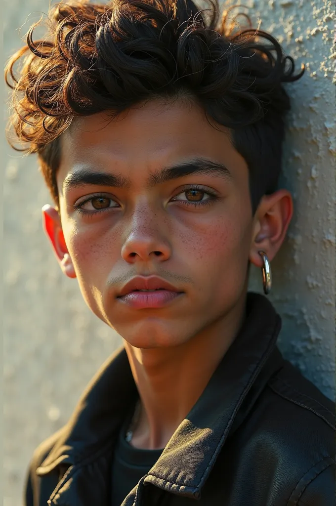 Boy wearing earring 