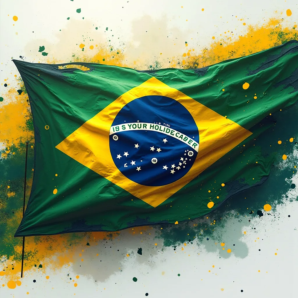 a stylized Brazilian flag