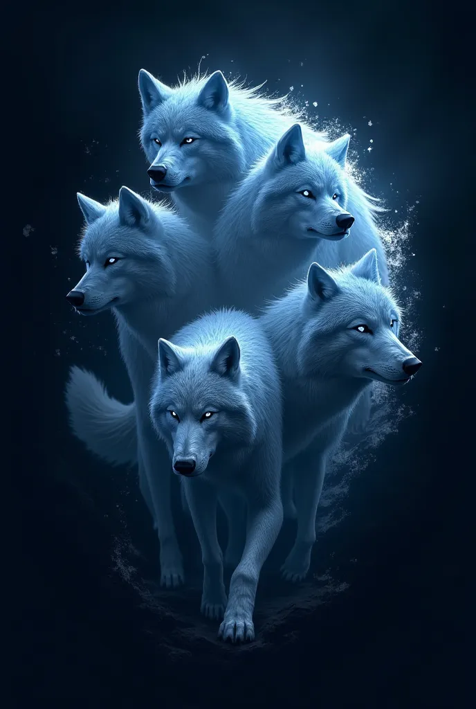 Create a logo of Shadow Ice Wolves
