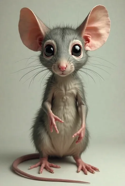 Mouse with human eyes and human hands