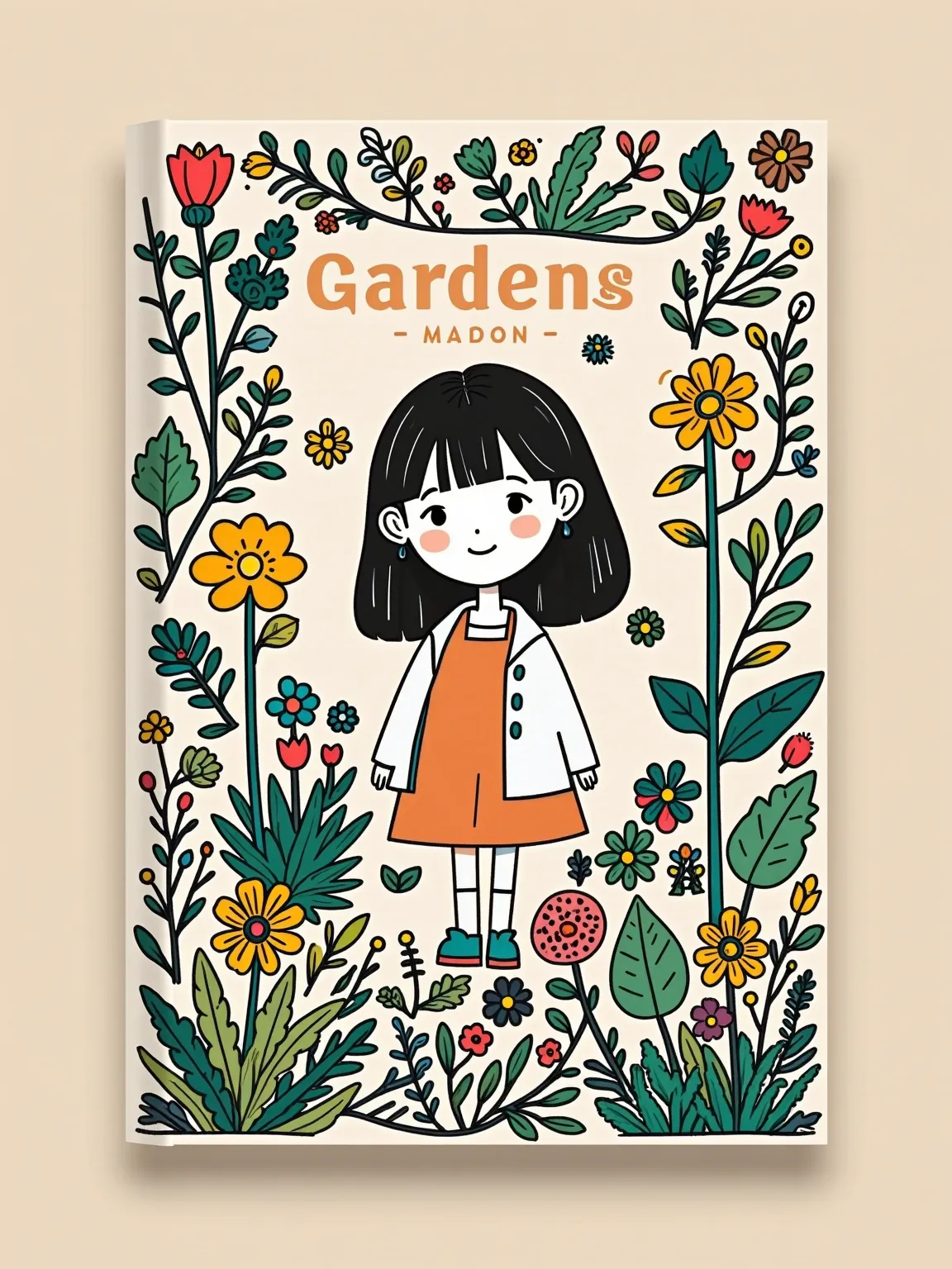 Cute book cover illustration - 可爱书本封面插画