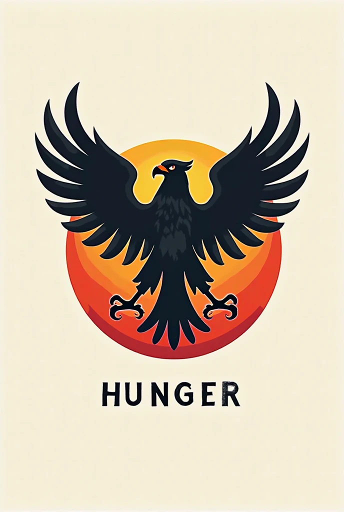 round logo with an eagle in the colors of Germany with the name Hunger