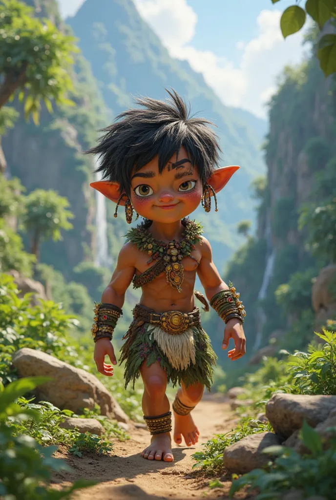 Create character with is mix of Disney's Moana and Dreamworks' The Croods and Shrek.