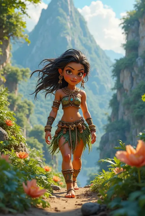 Create character with is mix of Disney's Moana and Dreamworks' The Croods and Shrek.