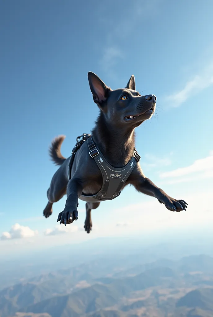 Dog skydiving