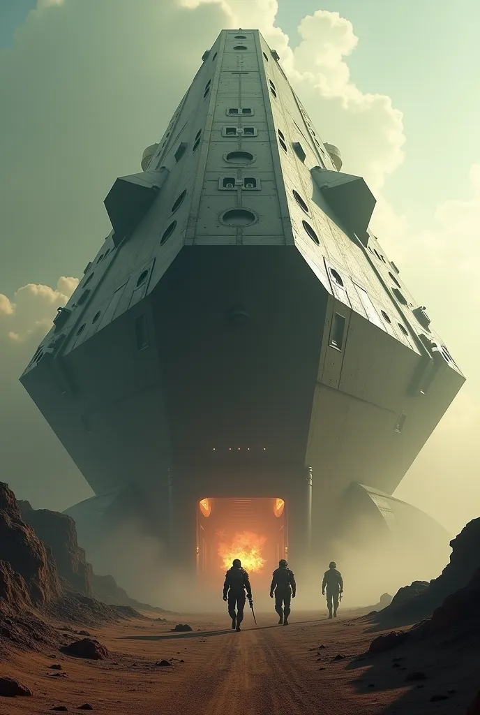 🎬 777777777ft long and 7777777ft wide and 3500ft high alien heavy armored space ark lowering rear door with commandos walking down ramp to hostile enemy planet surface,
"The Vampora Chronicles 2025:The Kavakee And The Zogo” 

Official Trailer
taking the sa...