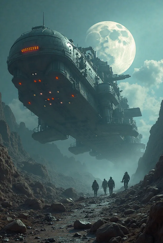 🎬 777777777ft long and 7777777ft wide and 3500ft high alien heavy armored space ark lowering rear door with commandos walking down ramp to hostile enemy planet surface,
"The Vampora Chronicles 2025:The Kavakee And The Zogo” 

Official Trailer
taking the sa...