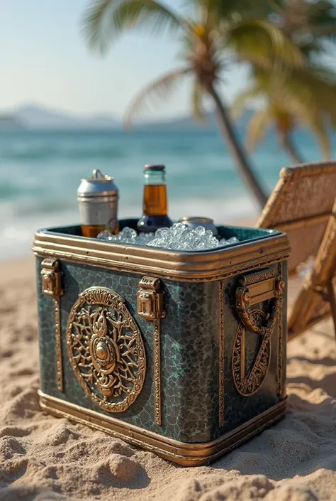 I need design for ice box that have place for my jbl and place for wireless charger and i can take it to the beach and look so cool and easy to take it to any place and look unique with cup holder place With pharaonic editions 