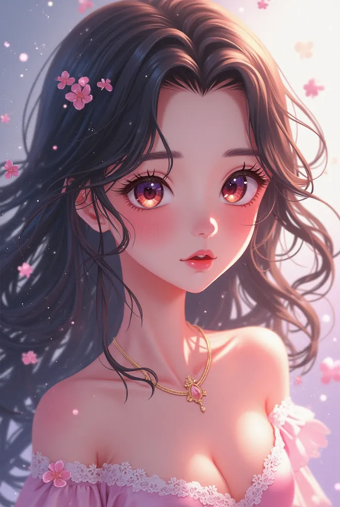 Beautiful girl similar to Michelle Alves (miaalvescz)  style in anime style