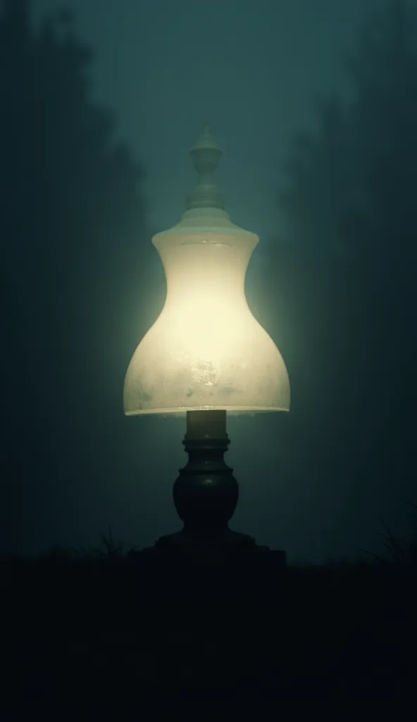 A blurry lamp. 