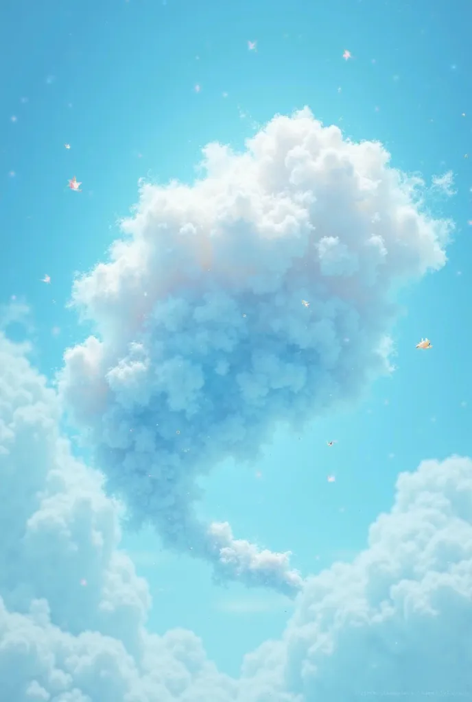 Animated puff with blue and white colors 