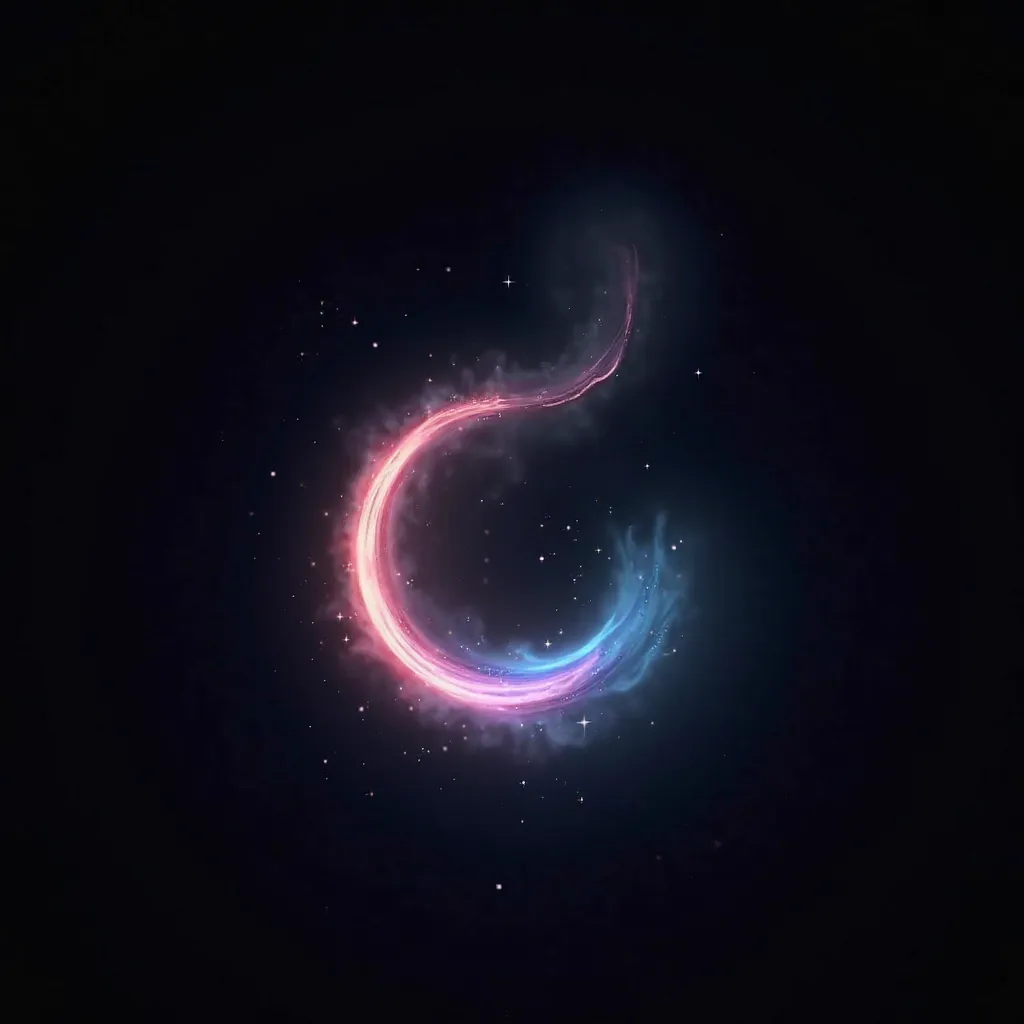 "A dark, black background with a highly satisfying, glowing neon swirl in the center. The swirl is made of liquid, smoke, or light trails, creating a mesmerizing effect. Small, soft sparkles surround the swirl, enhancing the ASMR vibe. The image has a smoo...