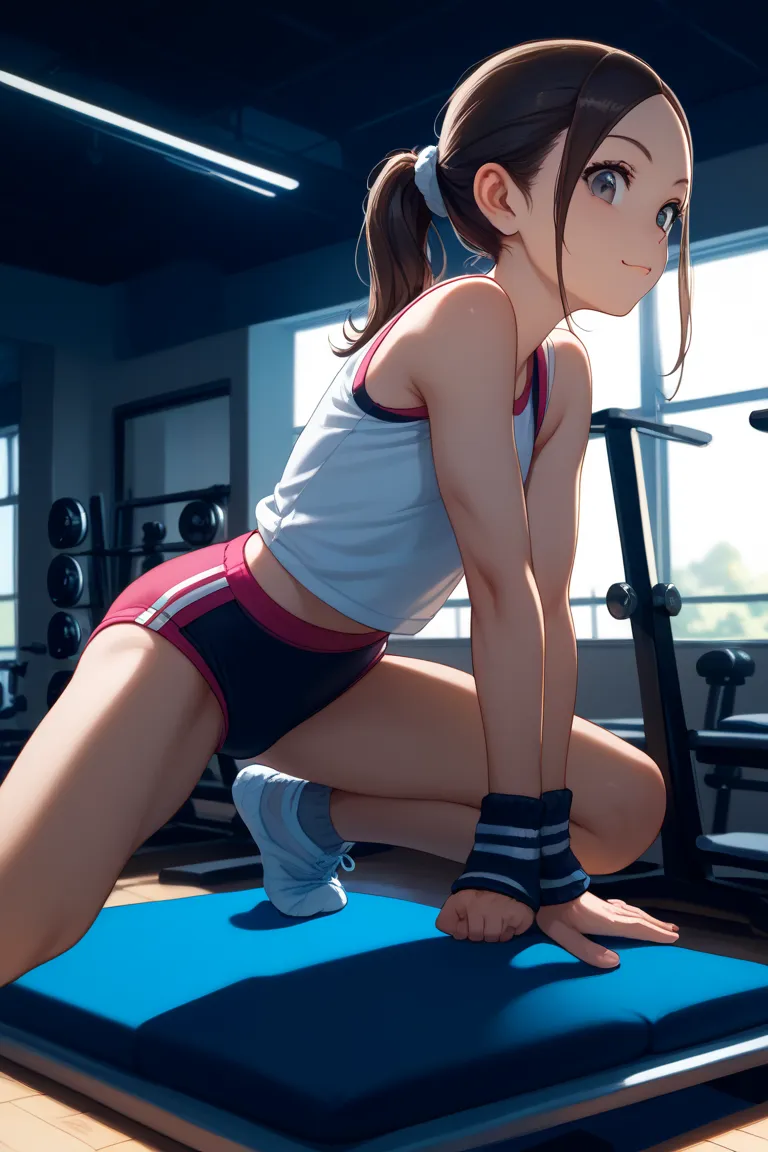 Takagi、 gym clothes、 bloomers、 Preparatory Exercise