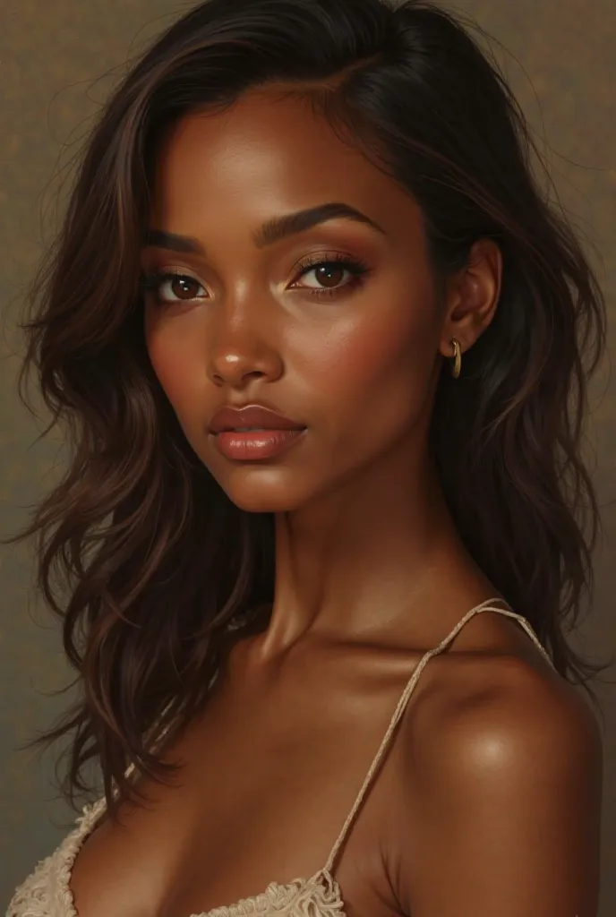 Beautiful woman with brown skin Sensual