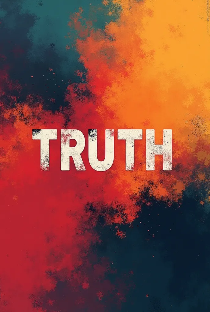 A poster slogan about truth make it drawn but with colors make it have meaning