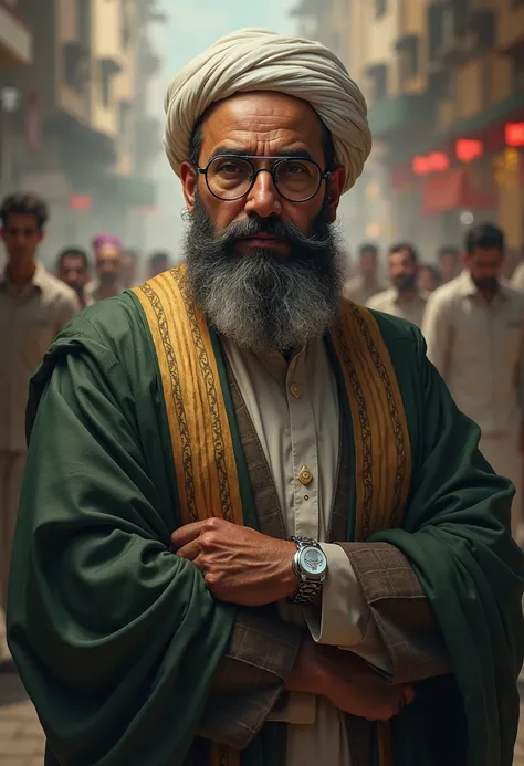 Abu Abdullah is a modern day Pakistani warlord and charismatic political leader. He is very fat, middle-aged, scholarly, bespectacled, bearded and wears traditional clothing