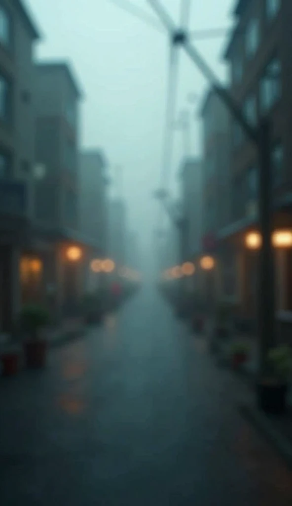 A blurry street without people. 