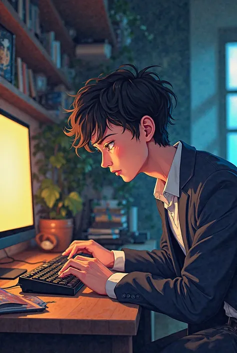 Anime jose rizal playing computer games