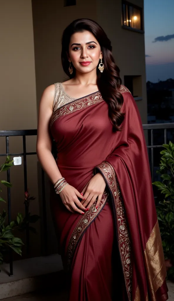 a woman in a sari posing for a picture, traditional beauty, indian, beautiful woman, ornate cosplay, indian style, indian super model, beautiful maiden, gorgeous woman, south east asian with long, provocative indian, gorgeous beautiful woman, intricate out...