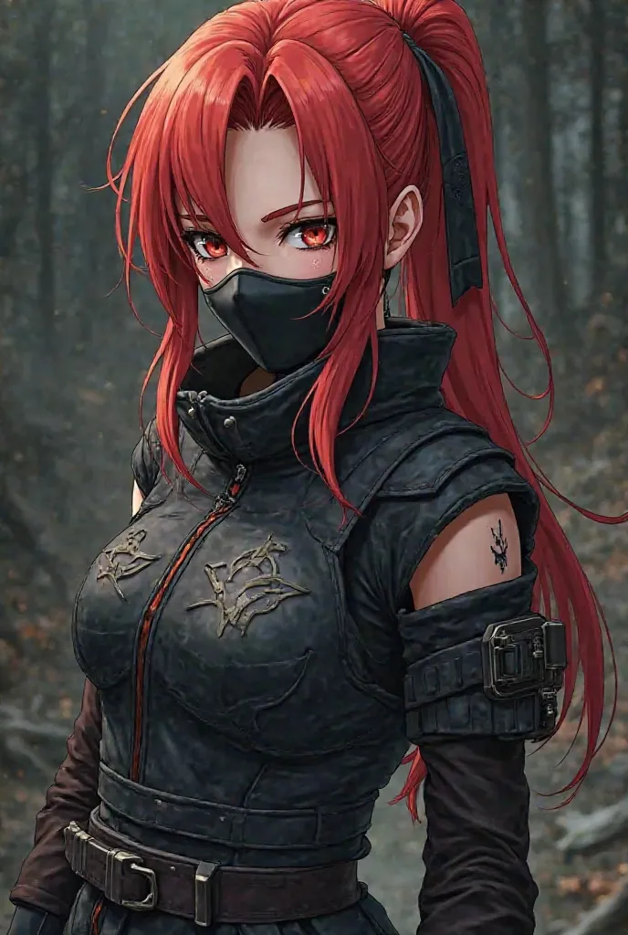 Red-haired Naruto anime girl ANBU