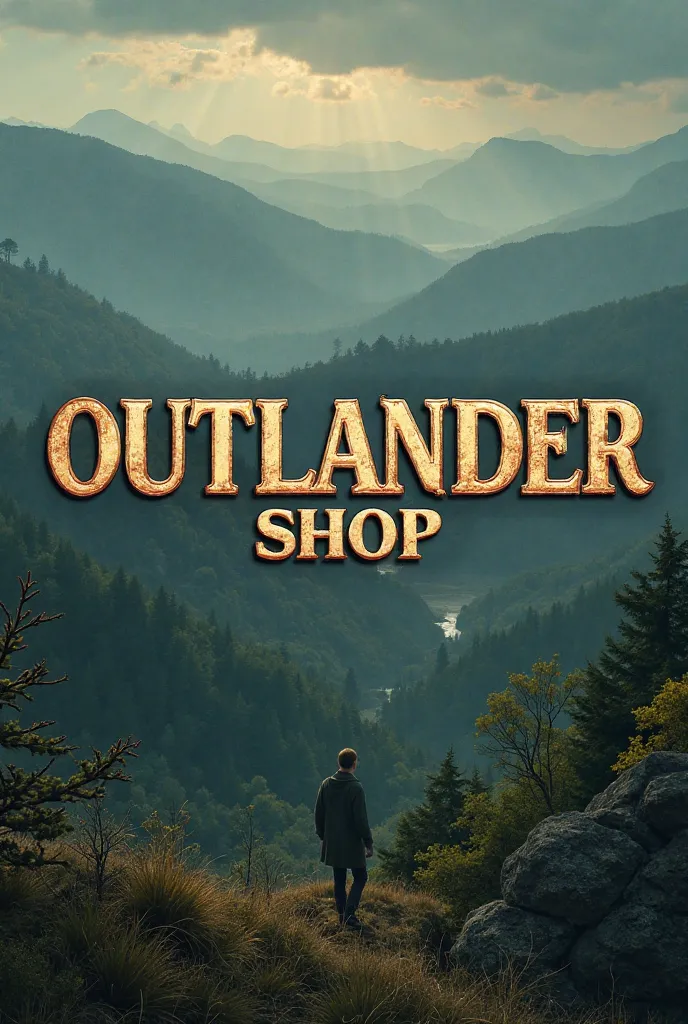 Facebook cover with the word outlander shop