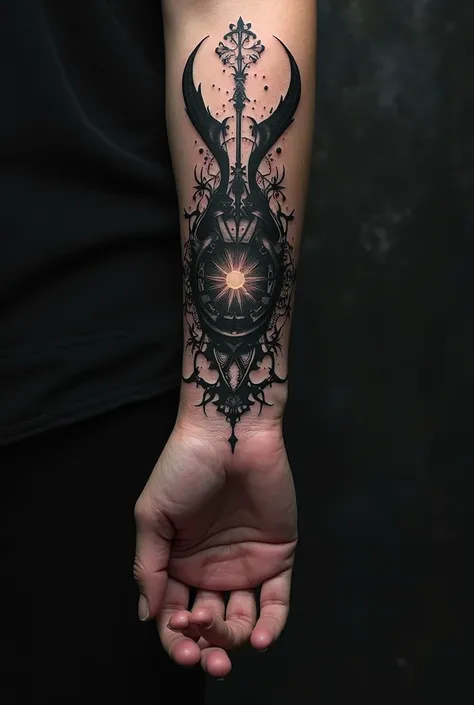 Create wrist tattoo ideas with a shadow style like the anime solo leveling 