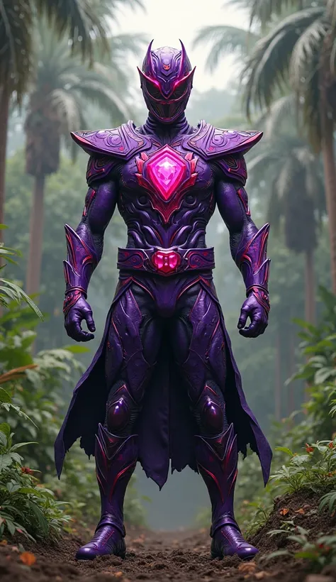 Power ranger purple color on the chest deep red pink logo in Nicaragua  