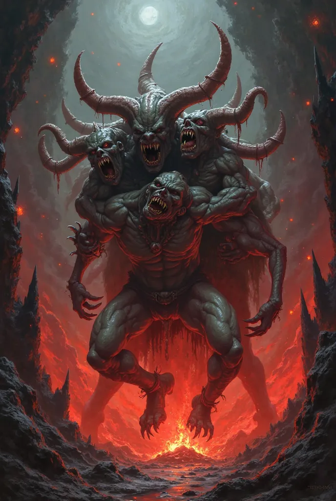 Creepy satanic demon orgy in hell