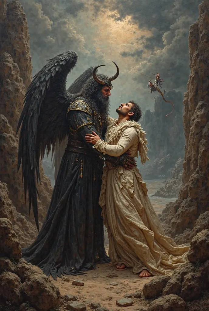 Satan tempting the man of God