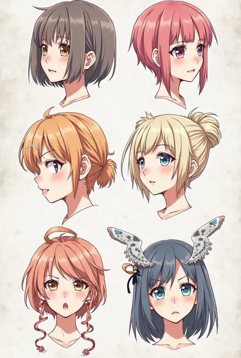 Create different anime-style face profiles