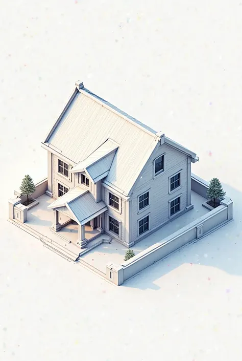 Make isometric hip type roof